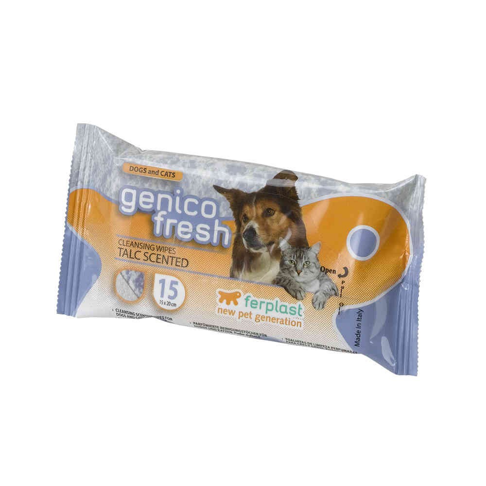 Salviette GENICO FRESH DOG TALCO x 15 per cani