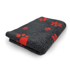 Vet Bed antracite con zampe rosse