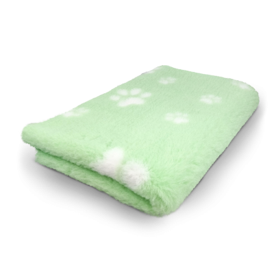 Vet Bed verde chiaro con zampe bianche grandi e piccole