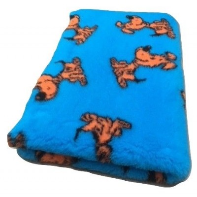 Vet Bed turchese con cagnolini arancioni