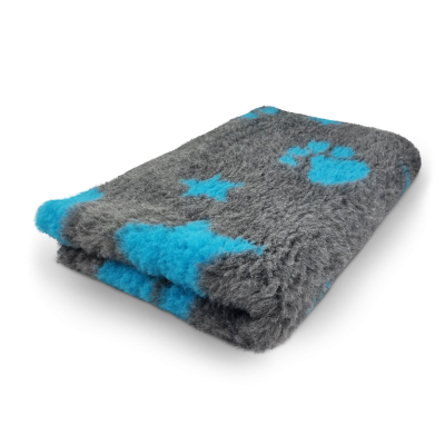 Vet Bed grigio stelle e zampe blu