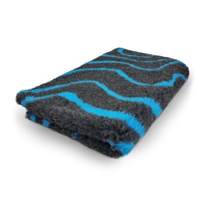 Vet Bed antracite con onde blu