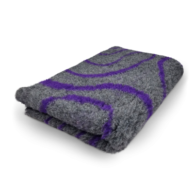 Vet Bed grigio con onde viola