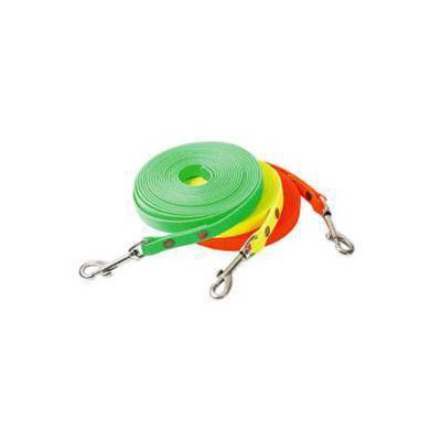 Longhina Biothane senza maniglia, acciaio, VERDE 10 m x 13 mm per cani