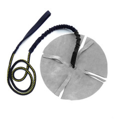 Straccetto tondo in cuoio con longhina Ø 30 cm circa