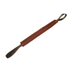 Manicotto piatto in cuoio, due maniglie