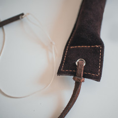 Salamotto in cuoio con frustino tug 32 cm