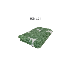 Vet Bed Verde con alberi bianchi