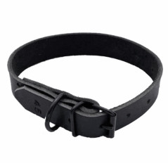 Collare HEBRÜ in cuoio largo 25 mm