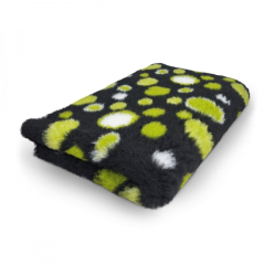 Vet Bed Antracite con cerchi verdi e bianchi
