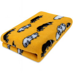 Vet Bed Giallo con Pecore e Border Collie
