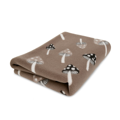 Vet Bed Marrone con simpatici funghetti