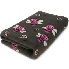 Vet Bed marrone con Api Fuchsia