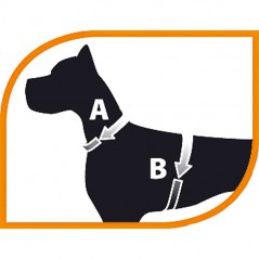 Pettorina nylon Arancione per cani