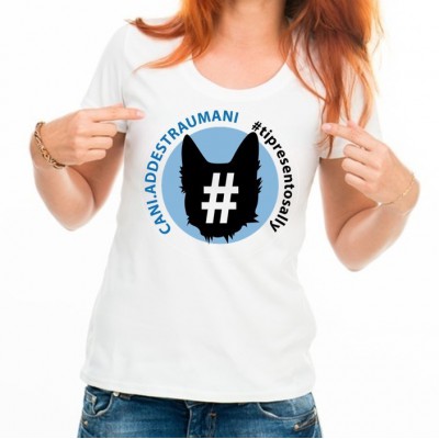 T-shirt caniaddestraumani - La maglietta 100% SallyStyle gadget cani