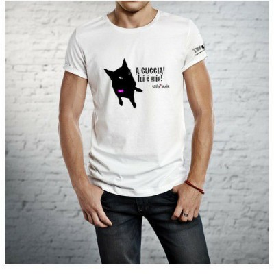T-shirt caniaddestraumani - A cuccia... Maglietta sallystyle gadget cani