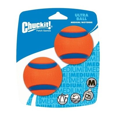 Palline gomma rimbalzanti. 2 pezzi Chuckit Ultra Ball per cani