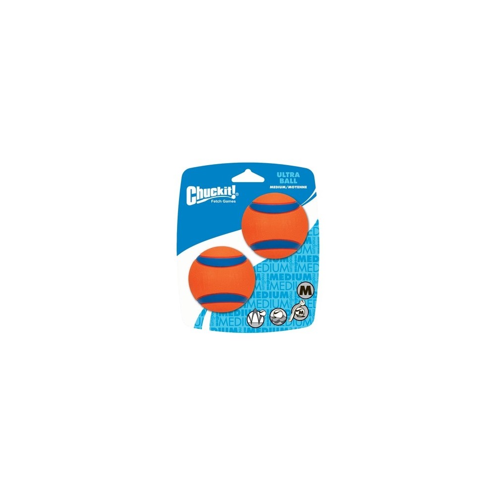 Palline gomma rimbalzanti. 2 pezzi Chuckit Ultra Ball per cani