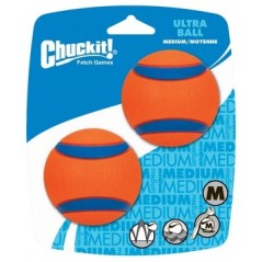 Palline gomma rimbalzanti. 2 pezzi Chuckit Ultra Ball per cani