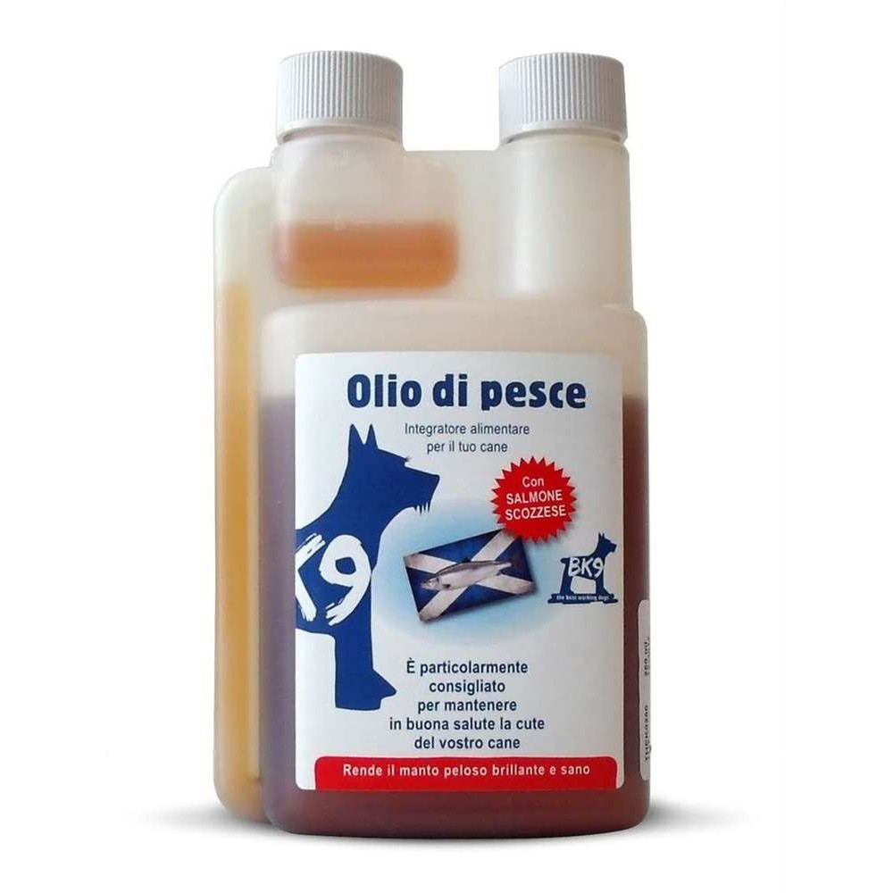 Olio di salmone Integratore per cute manto sani 250 ml. per cani