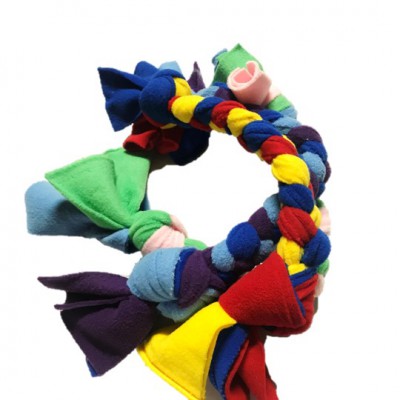 Treccia pile colori assortiti 50 cm per cani