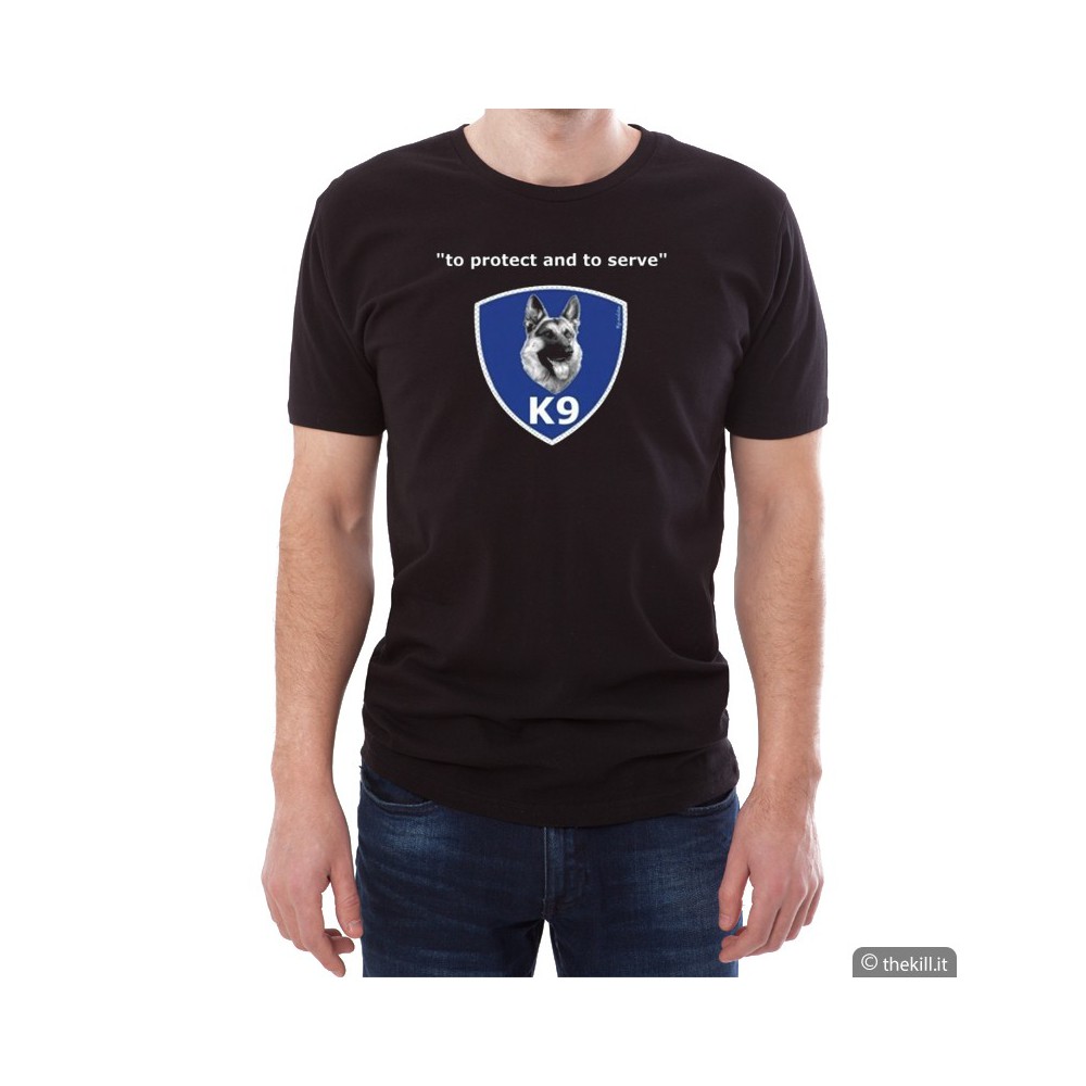 T-shirt unisex Pastore Tedesco \\"To Protect and To Serve\\" addestramento cani