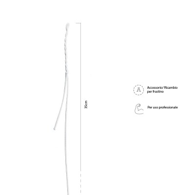 Parte finale in corda sostitutiva per frusta per cani
