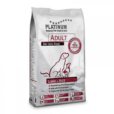 Alimento completo Platinum Adult Agnello e Riso per cani