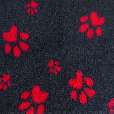 Vet Bed tappeto antiscivolo Antracite con Zampe Rosse