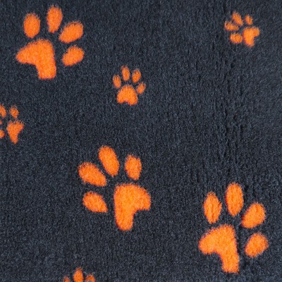 Vet Bed tappeto antiscivolo Antracite con Zampe Arancioni