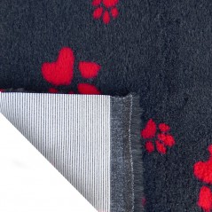Vet Bed tappeto antiscivolo Antracite con Zampe Rosse