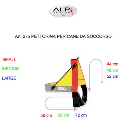 Pettorina per cani da soccorso per cani