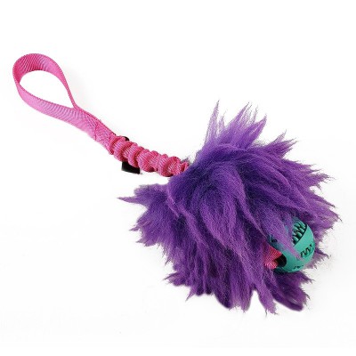 Tug in morbidissimo pelo di pecora colorato con maniglia elastica per cani