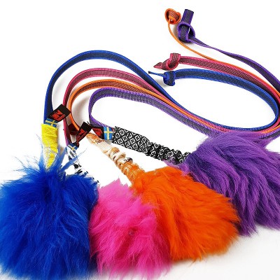 Tug in montone Merino colorato con bungee e maniglia per cani