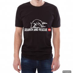 T-shirt Nera Unisex con scritta Search and Rescue